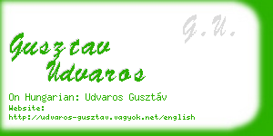 gusztav udvaros business card