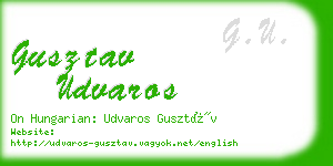 gusztav udvaros business card